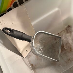 Stainless Steel poop Scooper with Black Handle